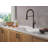 Renaldi Pro Style Commercial Kitchen Faucet, Pull Down Sprayer Kitchen Sink Faucet Matte Black-118828331
