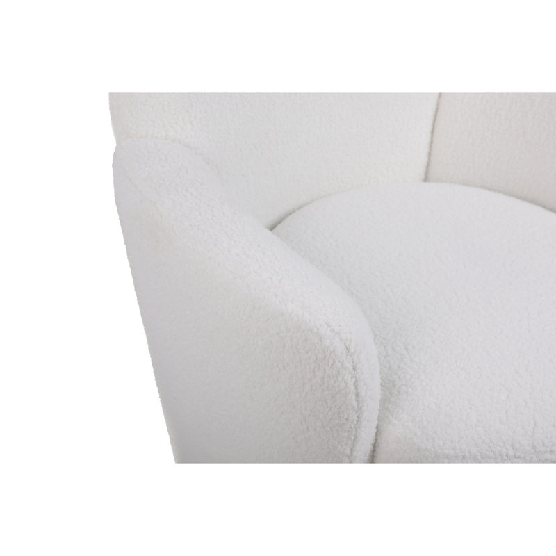 Fauteuil demi-tonneau pivotant Teddy, fauteuil d'appoint pivotant