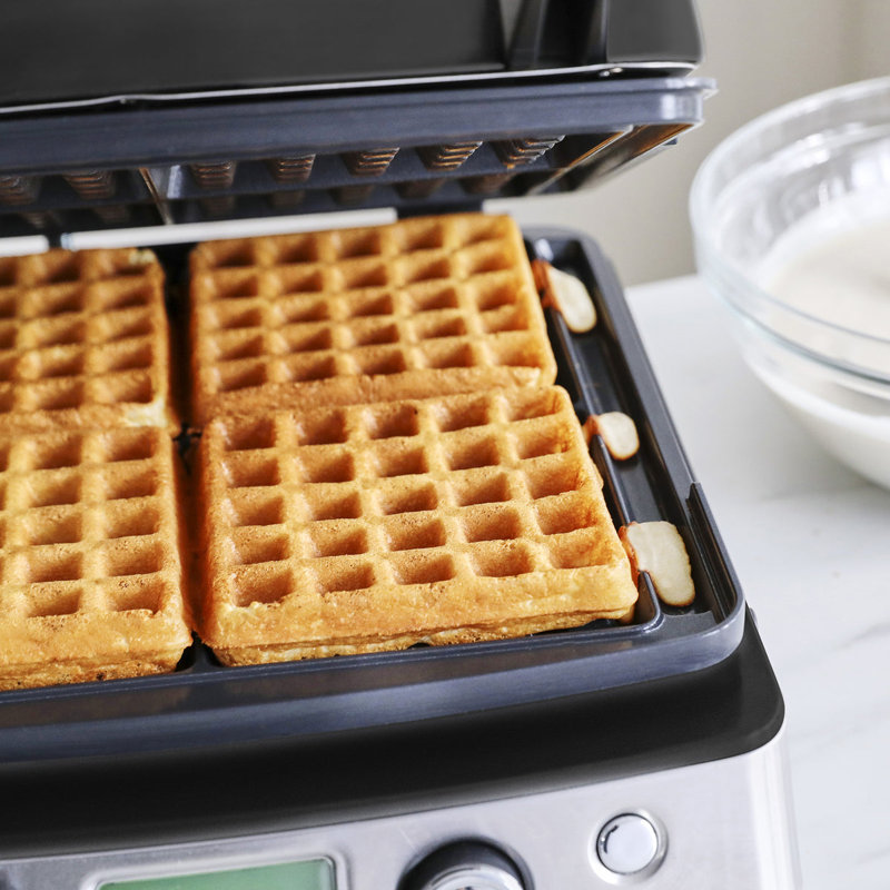 GreenPan Elite 4-Square Waffle Maker, Cloud Cream