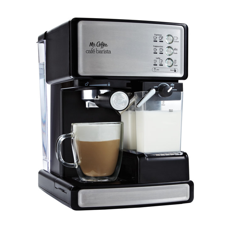 Mr. Coffee 4-Cup Steam Espresso System with Milk Frother