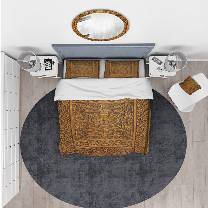 Ensemble de housse de couette Designart Old, Housse de couette très grand + 2 taies décoratives