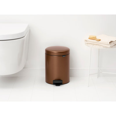 Poubelle à pédale NewIcon Brabantia, 1,3 gallon (5 litres) - Bronze chaud