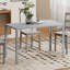Glass Top Metal Base Dining Table