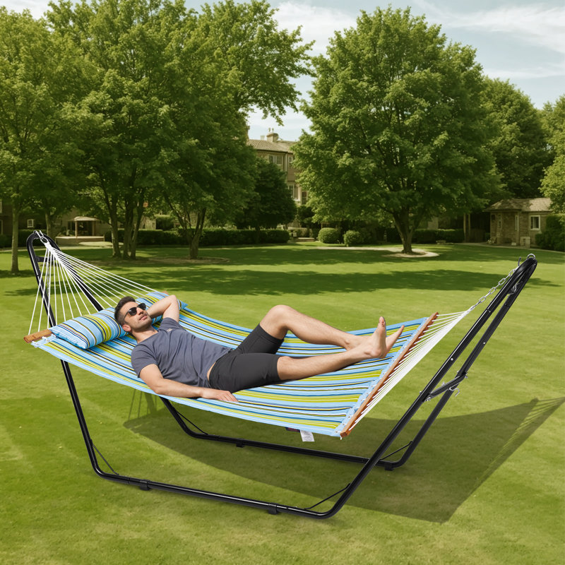 Ainagul 2 Person Classic Hammock with Stand