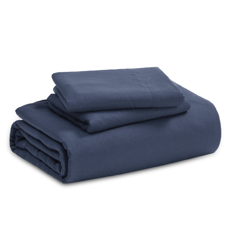Bedsure Duvet Cover Set-Prewashed Extra Soft Microfiter Beding Set, California King Duvet Cover + 2 King Shams, Skipper Blue