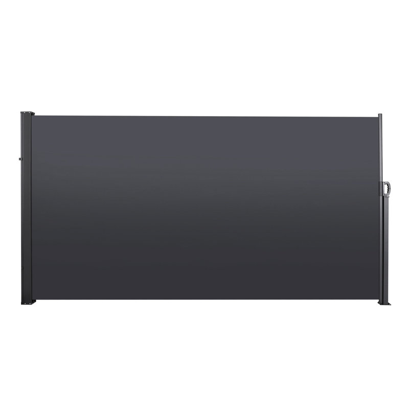 Auvent rétractable d'intimité pour balcon et eau, 118,1 po x 64,44 po (paravent gris foncé imperméable,