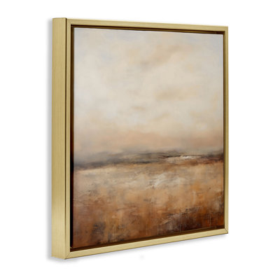 Cadre flottant Calm Abstract Landscape Neutrals, design par Creative Studio