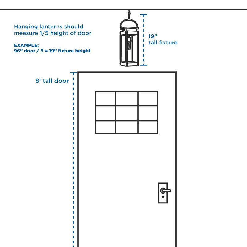 Black Steel and Glass Modern Outdoor Hanging Lantern