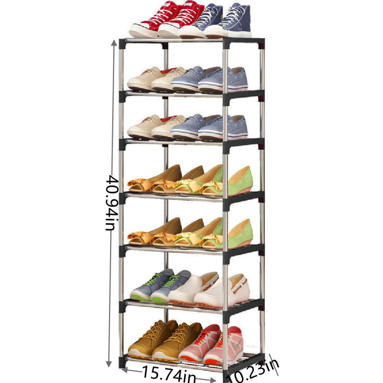 Hallway Space Saving Shoes Rack Over Multi-layer Stainless Steel