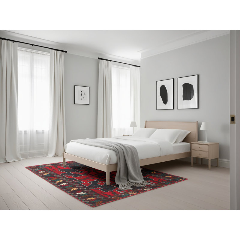 Tapis rouge à motif sud-ouest, Rectangle 5 pi x 7 pi