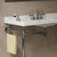 Lavabo de salle de bain 48 po en céramique avec 3 trous pré-percés, sans armoire et robinet, blanc-137001153