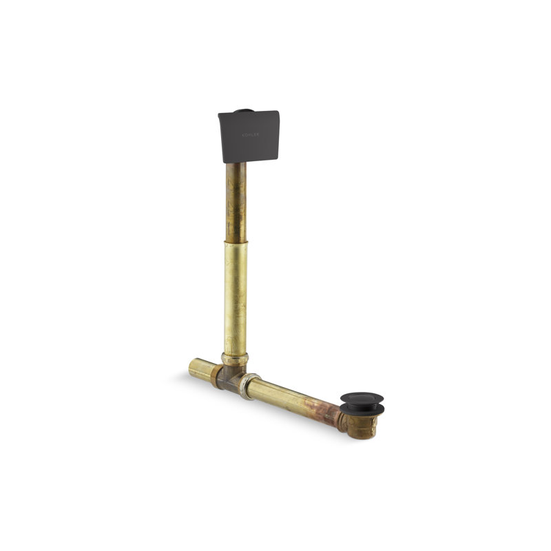 Clearflo Leg Tub Drain with Overflow, Matte Black