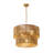 5-light Hand-Woven Rattan Drum Chandelier