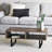 Gateshead Jamestown TV Stand Coffee Table with Rectangular Storage Compartments Rustic Wood Grain and Metal-1535730976