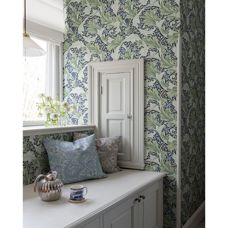 Granville Floral Wallpaper Roll, Green