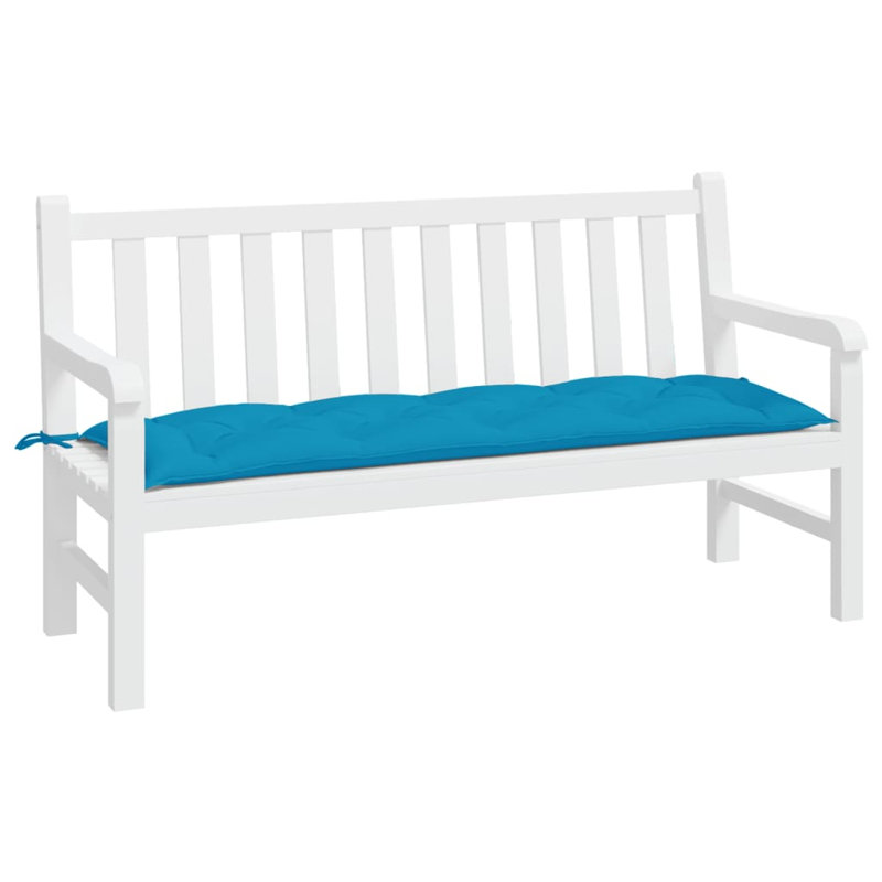 Coussin de siège d'extérieur, Bleu clair, 59,1 po x 19,7 po