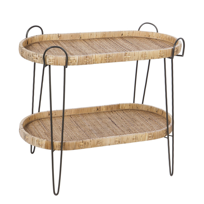 Table de bout avec plateau et plateau de rangement Antonio