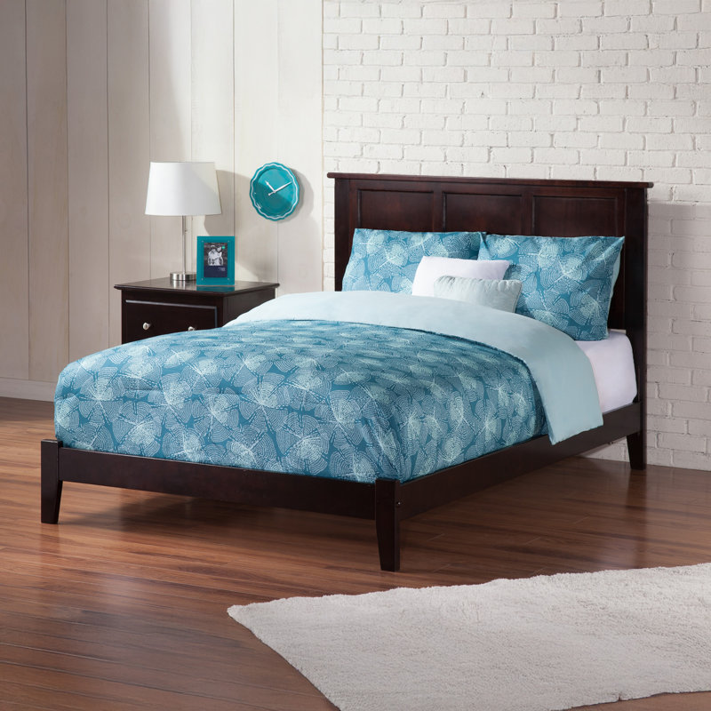 Madison Low Profile Solid Wood Platform Bed, King, Espresso