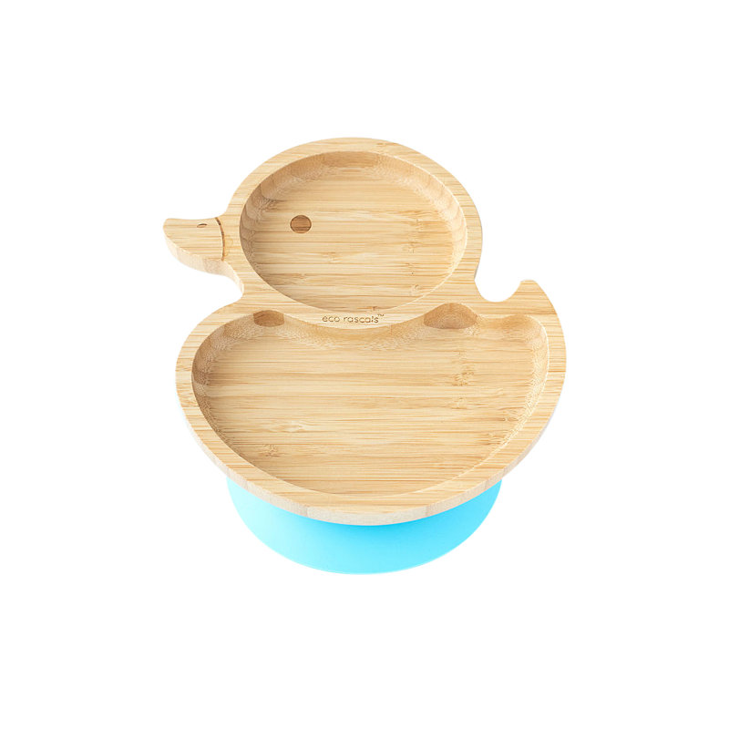 Bamboo Duck Plate, Blue