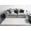 Tapis géométrique en polypropylène tissé à la machine ivoire / gris-952905910
