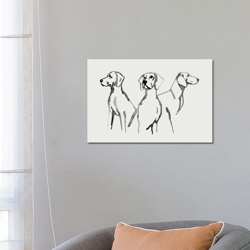 Watercolor Pup II by Grace Popp - Wrapped Canvas Painting, 66.04 cm H x 45.72 cm W x 3.175 cm D