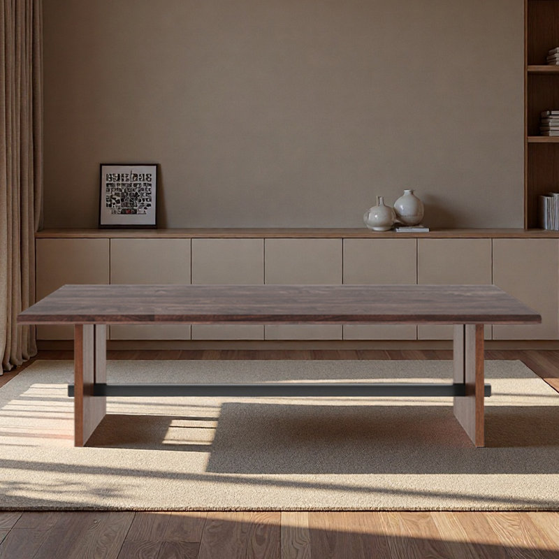 Table en bois de noyer, H 29,53 po x l 78,74 po x P 23,62 po