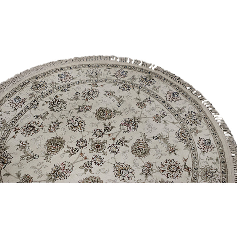 Hand Knotted Area Rug in Ivory