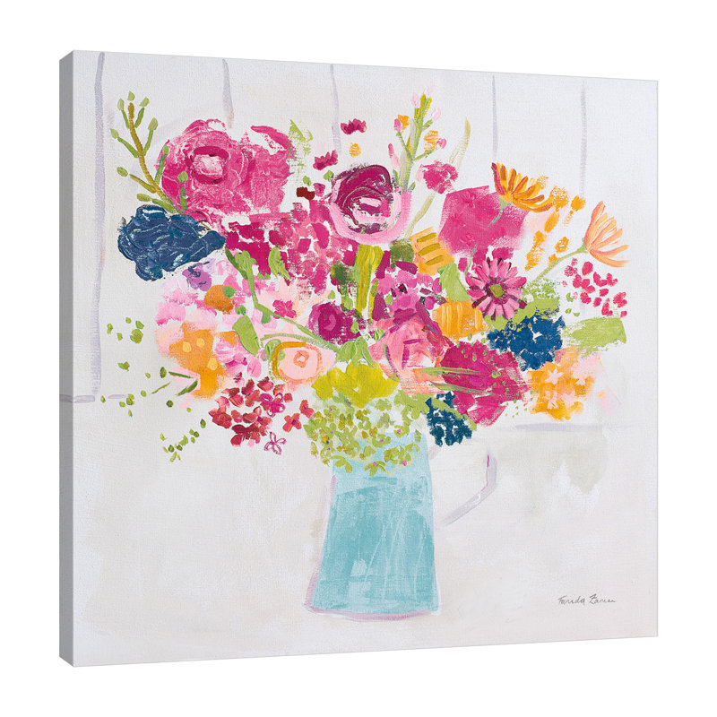 «Bouquet For You Bright V2», toile tendue par Farida Zaman, H 48 po x l 48 po x P 1,5 po