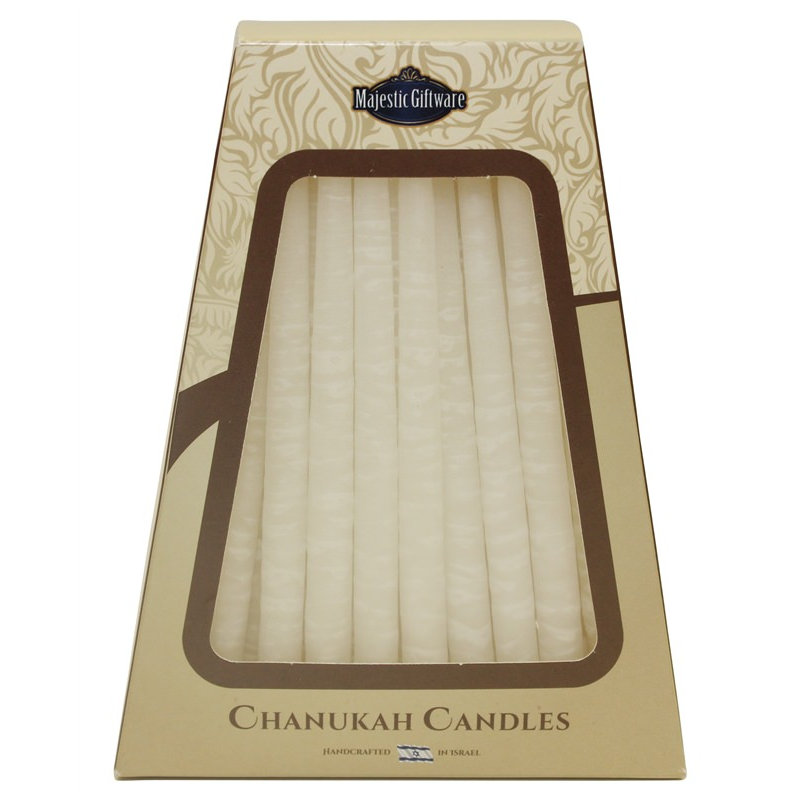 Lamp Lighters Safed Chanukah Candle, White