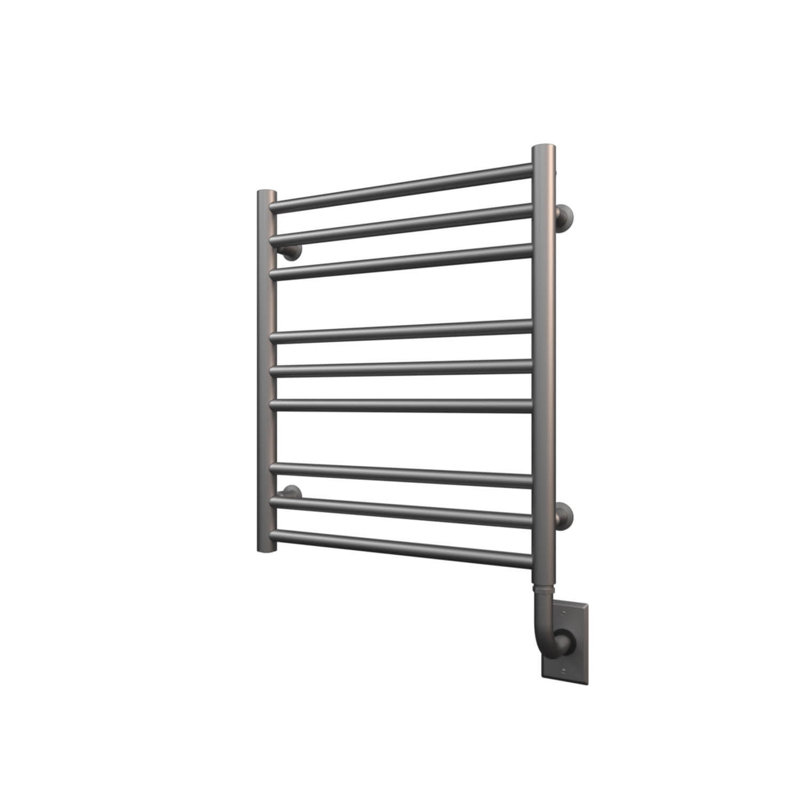 Porte-serviettes chauffant mural électrique 19,5 po x 23 po Sorano - nickel brossé, garantie à vie, Nickel brossé