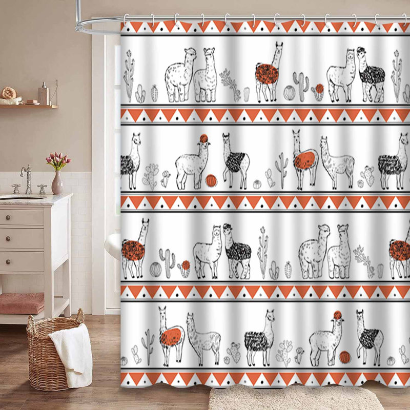 Rideau de douche imperméable avec 12 crochets, L 72 po x l 78 po