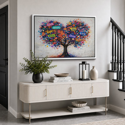 Colorful Hope Tree Graffiti Artwork, Kids Room Pictures, Framed Canvas Giclee Print Wall Art