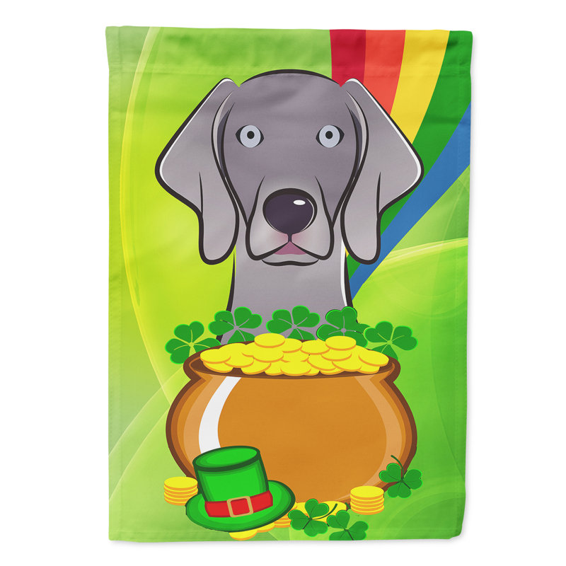 Drapeau de jardin Arella St. Patrick's, Weimaraner