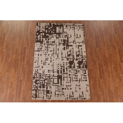 Abstract Oriental Area Rug 5x8