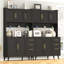 Armoire de cuisine de 70,9 po avec tablette à micro-ondes George Oliver, huche de cuisine moderne avec station de charge, grande armoire de plancher avec tiroirs et portes-797508364