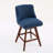 Counter Height Swivel Barstools, 26'' H Seat Height Upholstered Bar Stools Set Of 2, Fabric In Blue