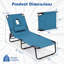 Chaise longue simple inclinable avec coussins 76 po Averyanna-86830193