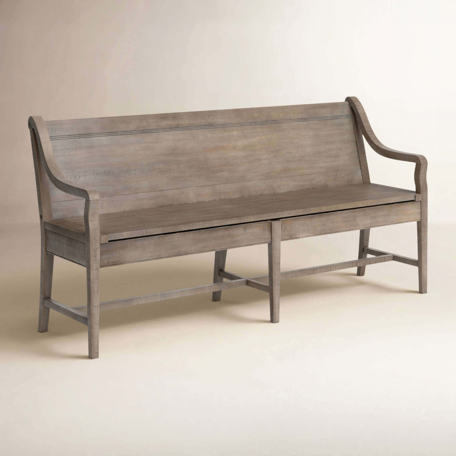 Carson Storage Bench, Gray