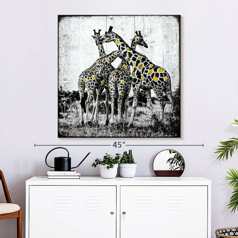 Girafes pop, H 33 po x l 33 po