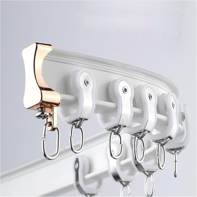 Flexible Aluminum Curtain Track Rail, Bendable Ceiling Mounted Guide Rail For Bay Windows & Balconies