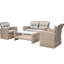 Ensemble de 4 canapés modulaires en U avec coussins et table basse en verre pour 4 pièces-1202414858