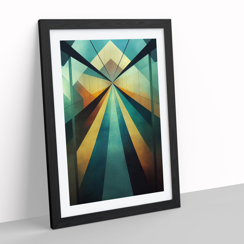 Awesome Abstract Art No.3 - Single Picture Frame Print, 64cm H x 46cm W x 2cm D, Black Framed