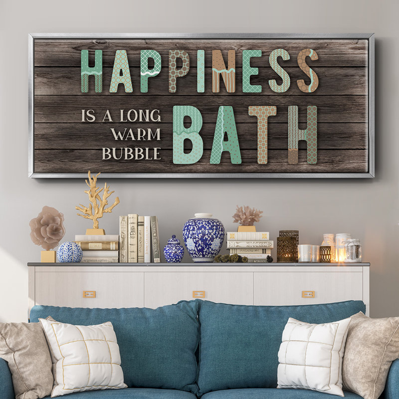 Happiness Bath- Framed Canvas
