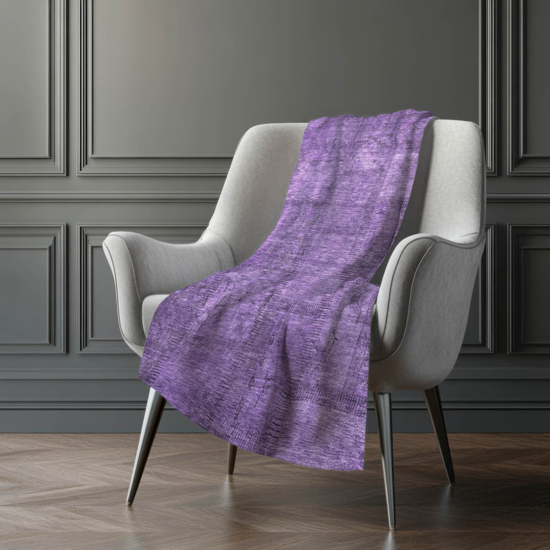 Addison Machine Washable Sherpa Throw Blanket, Mauve, Abstract Monochromatic