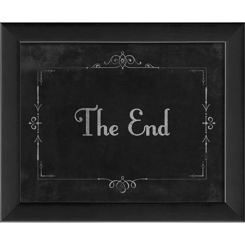 « silent movie the end », art textuel encadré