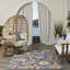 Tapis bleu / gris Gregori-2082838128