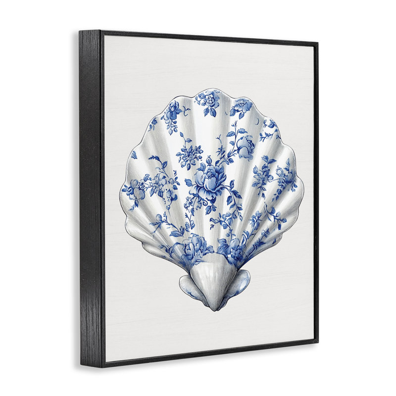 Giclée encadrée de coquillage Funky Toile, H 20 po x l 16 po, Giclée encadrée noir minuit