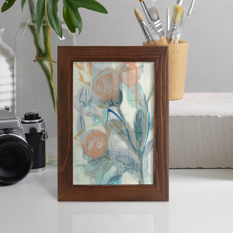 «Flower Grouping I», impression sur papier, H 7 po x l 5 po x P 1 po, Châtaigne
