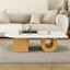 Table basse ovale en bois