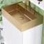 Meuble-lavabo autoportant de 20,1 po avec plateau en acier inoxydable-130912337